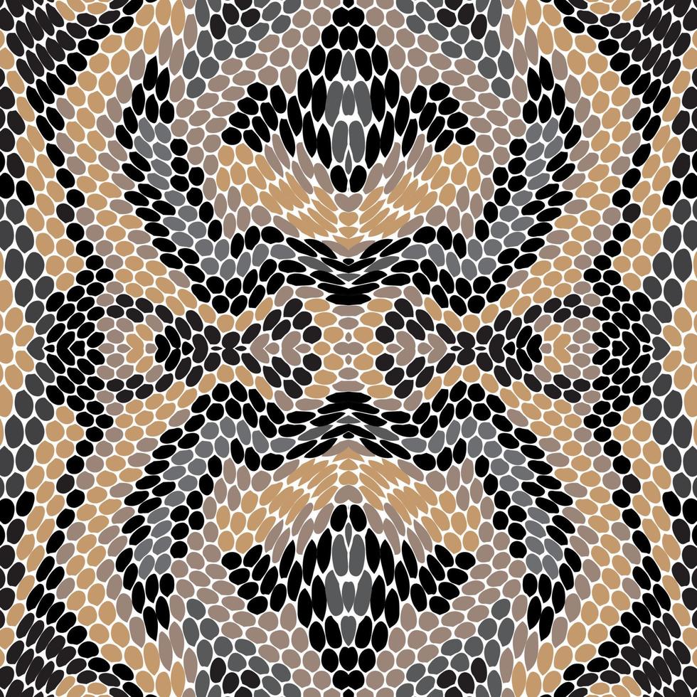 patrón sin costuras de piel de serpiente marrón abstracta vector