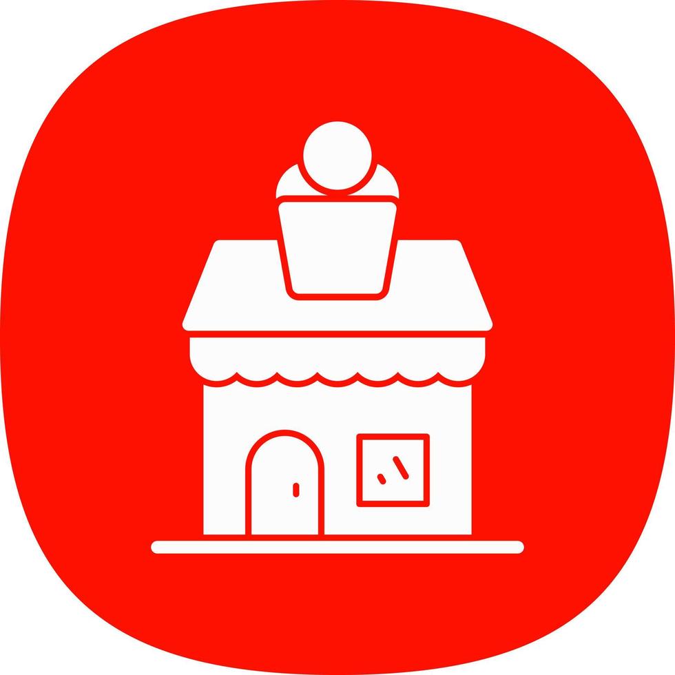 Icecream Shop Vector Icon Design