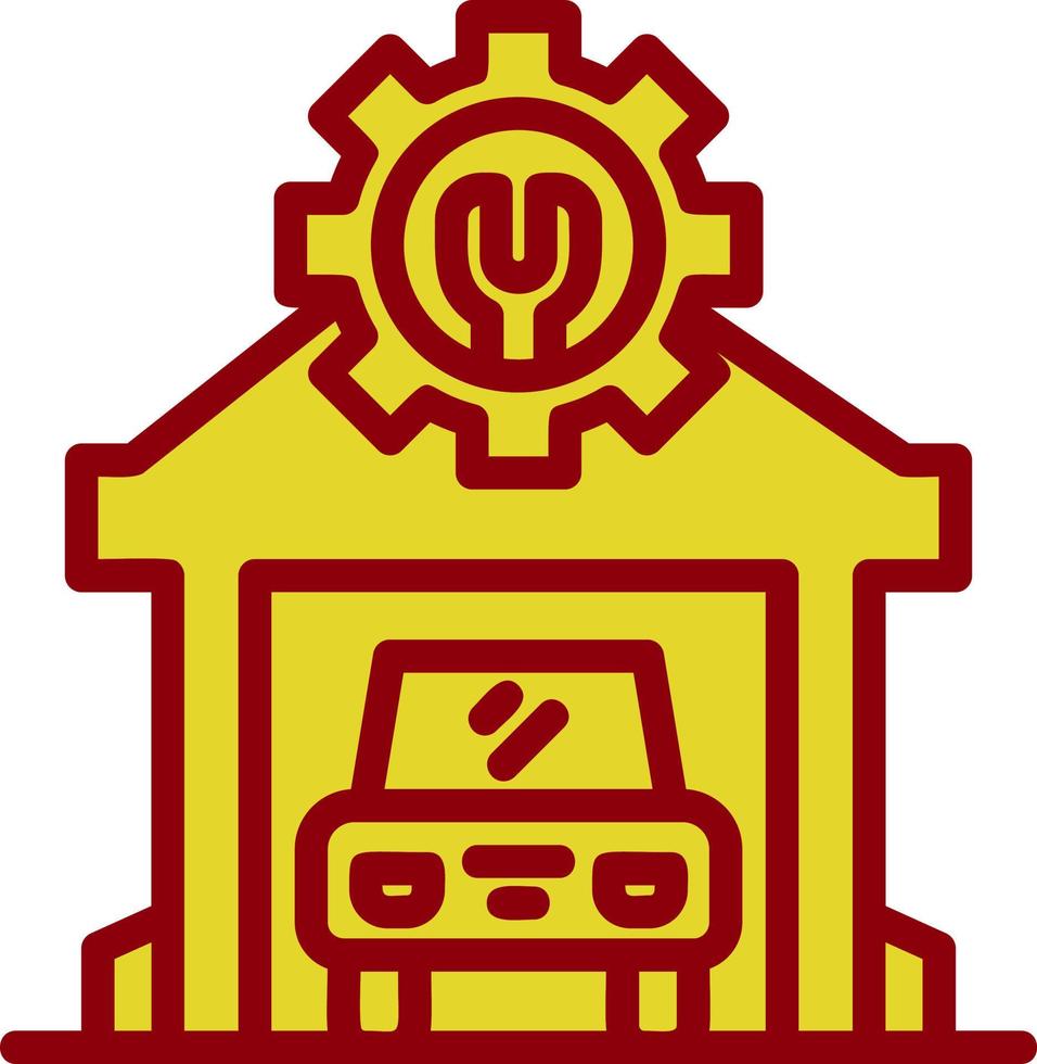 Mechanic Shop Vector Icon Design