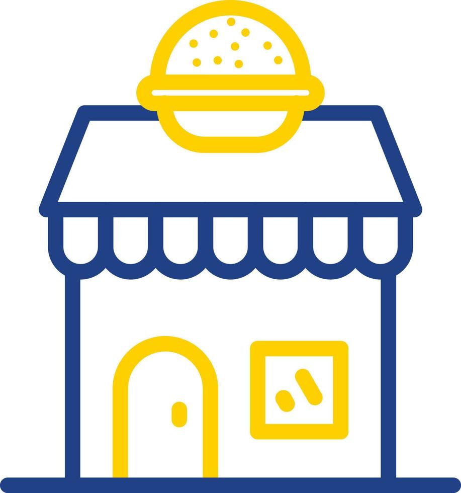 Burger Shop Vector Icon Design