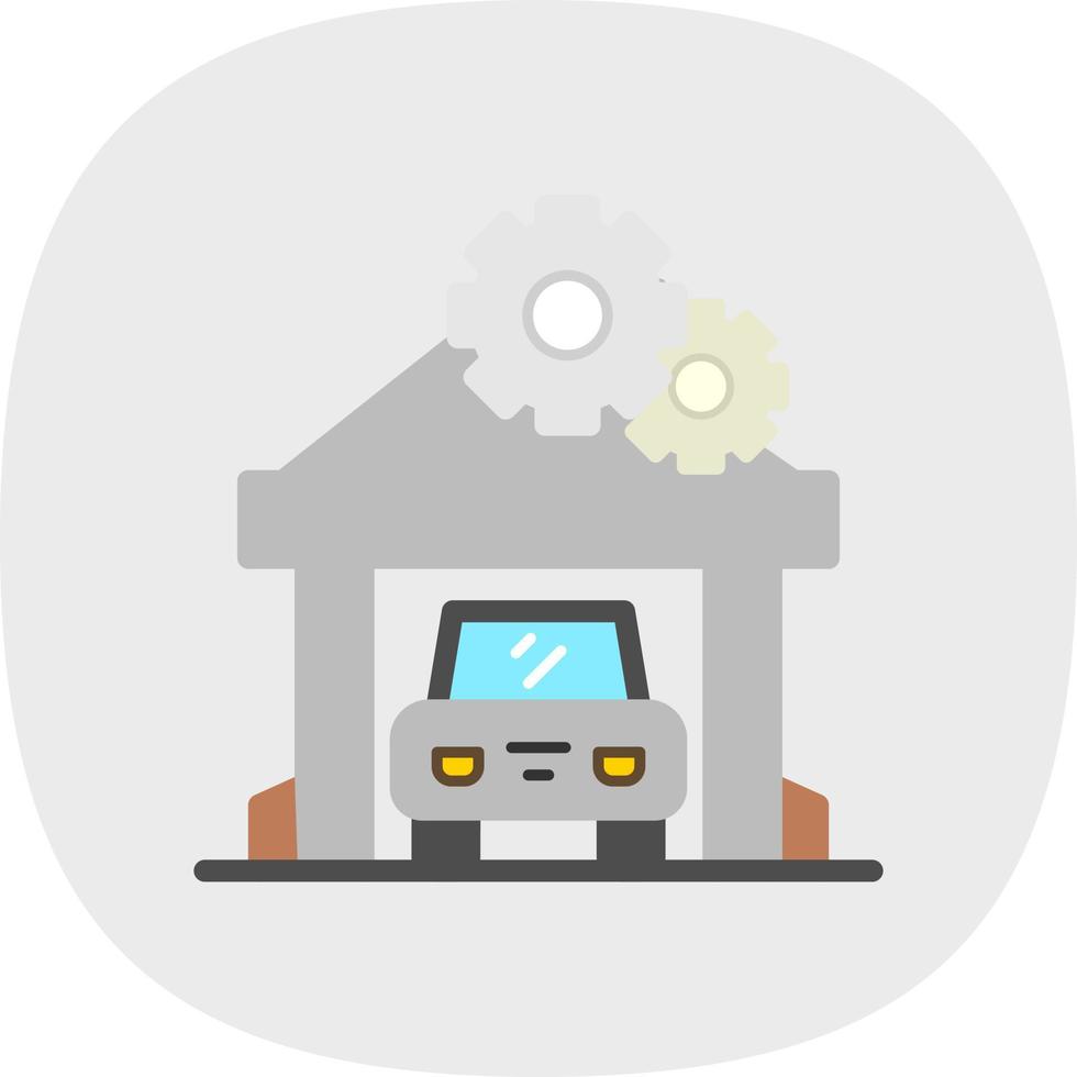 Car Repair Shop Vector Icon Design