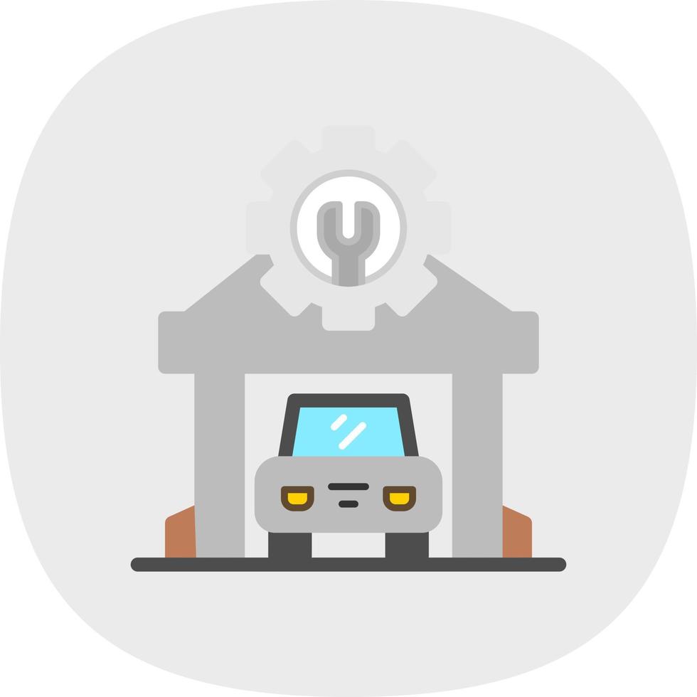 Mechanic Shop Vector Icon Design