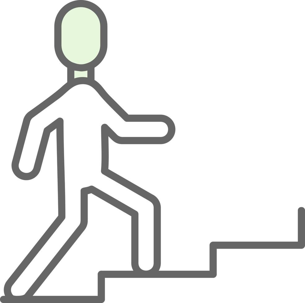 Person Climbing Stairs Vector Icon Design