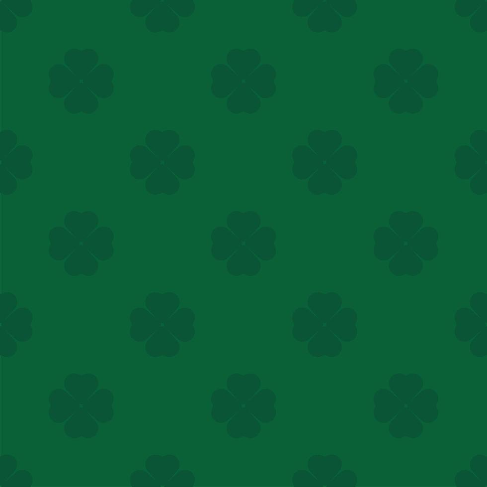 Clover leaf seamless pattern for St. Patrick s Day holiday. Vector illustration