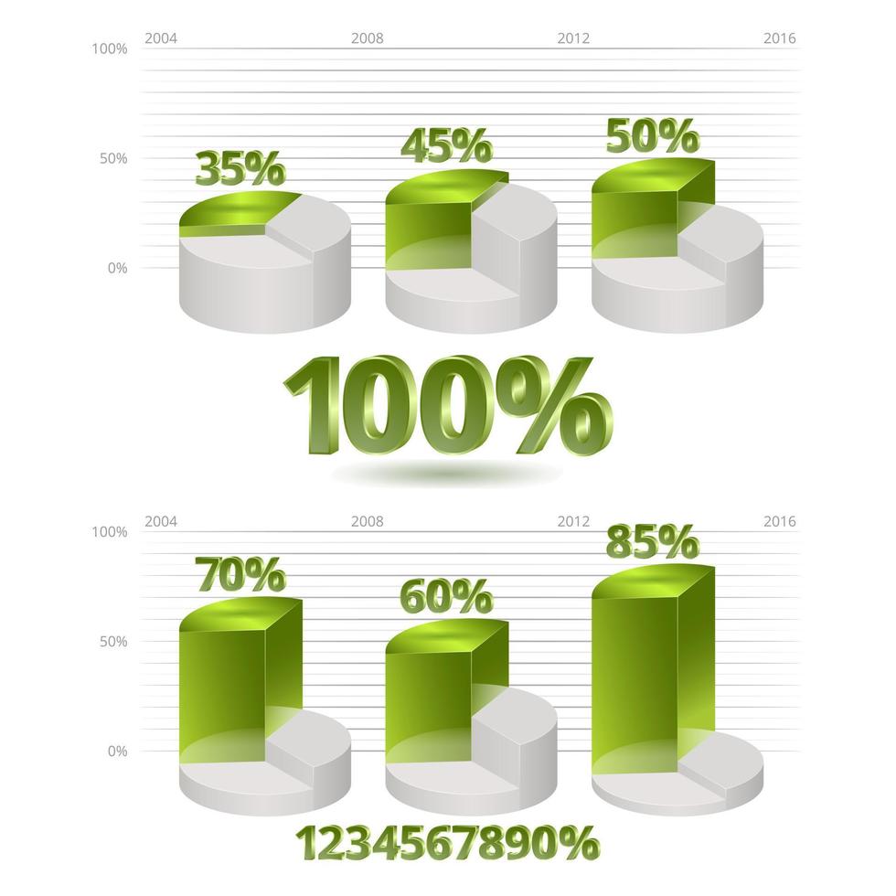 interés isométrico infográfico vector