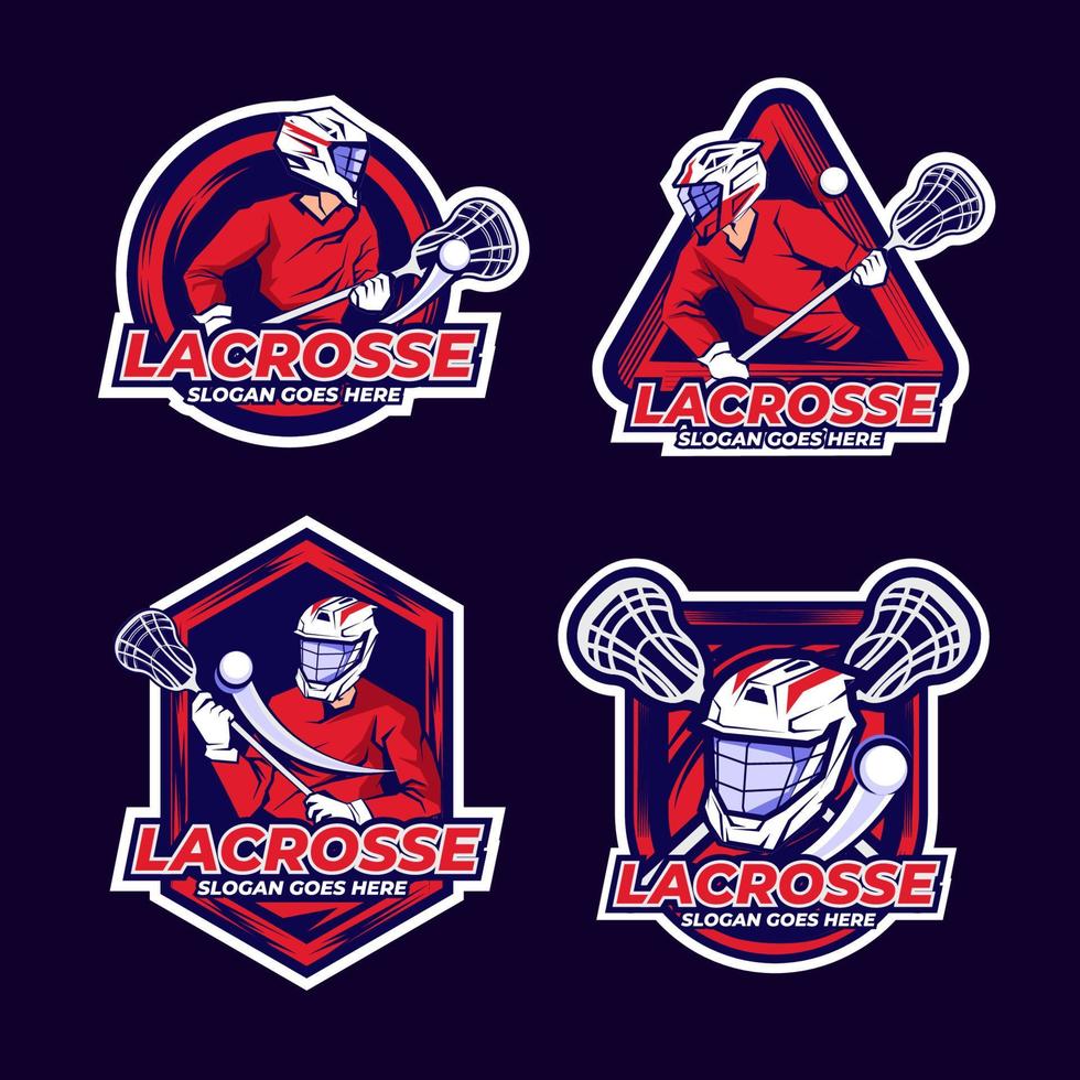 logotipo de estilo moderno de lacrosse vector