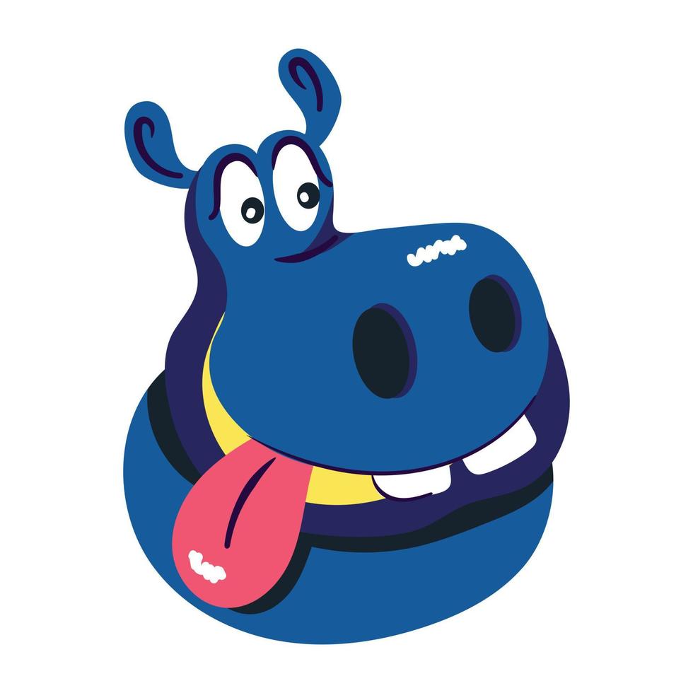 Trendy Hippopotamus Concepts vector