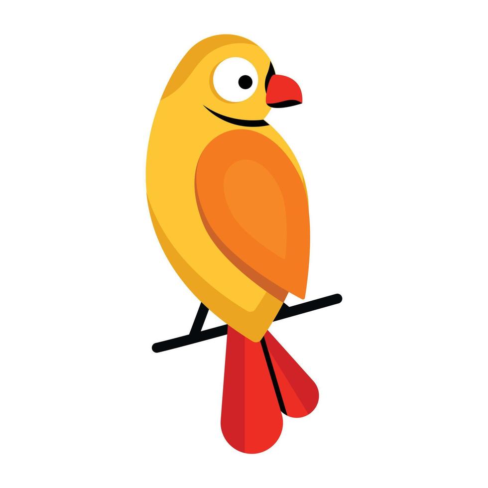 Trendy Parrot Pet vector