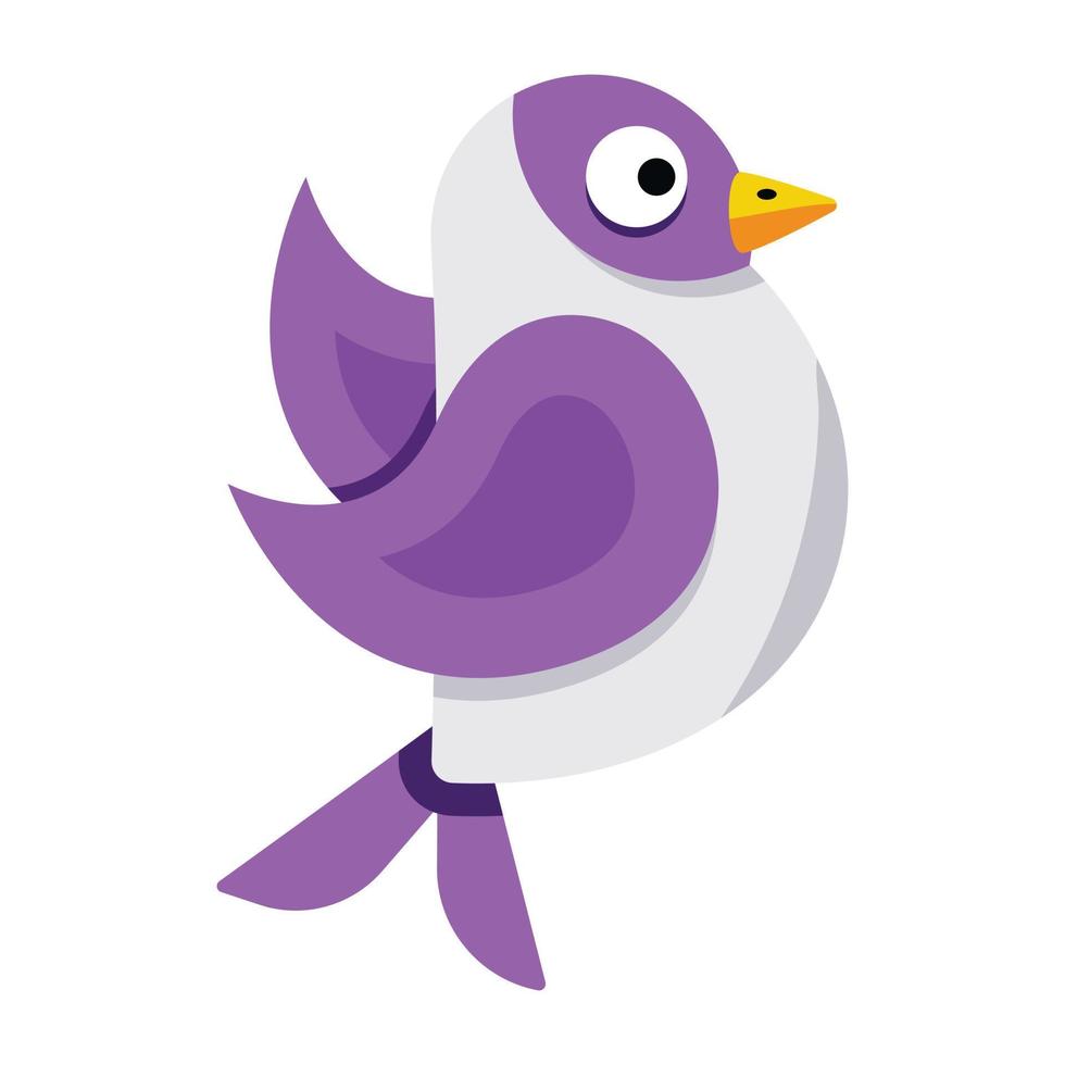 pájaro morado de moda vector