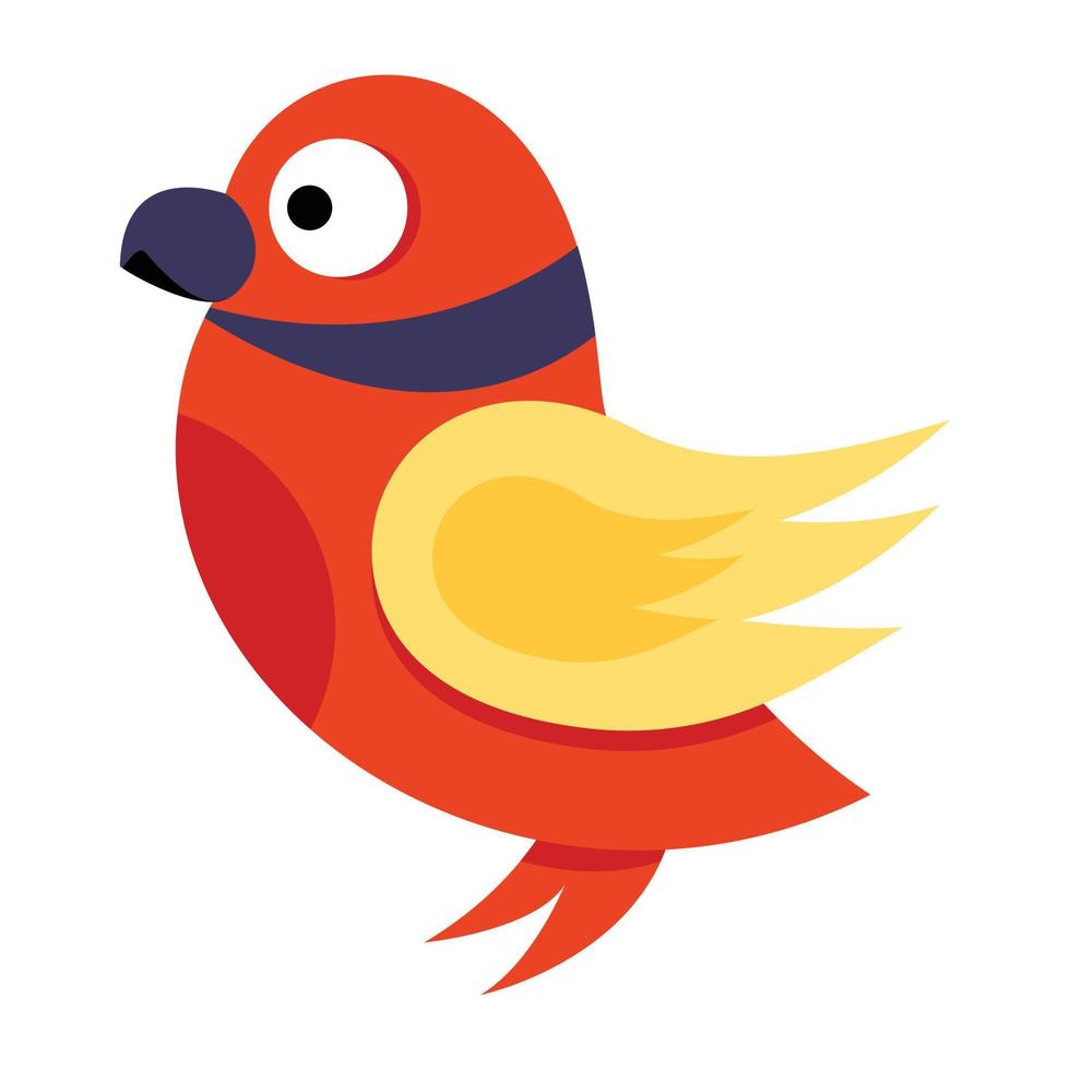 Trendy Flying Parrot vector