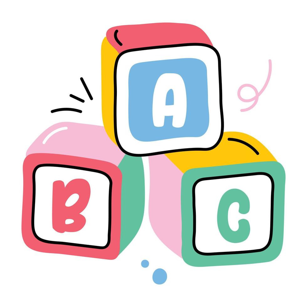 Trendy Alphabet Blocks vector