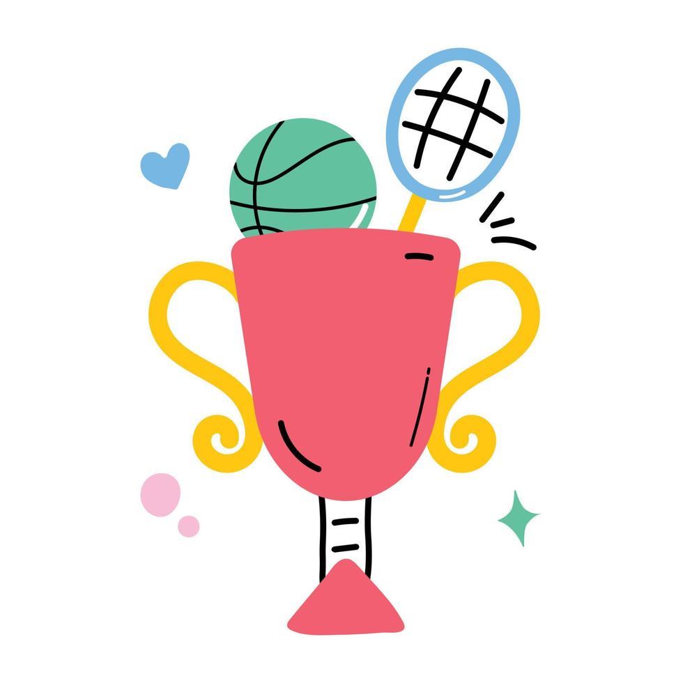 Trendy Trophy Cup vector