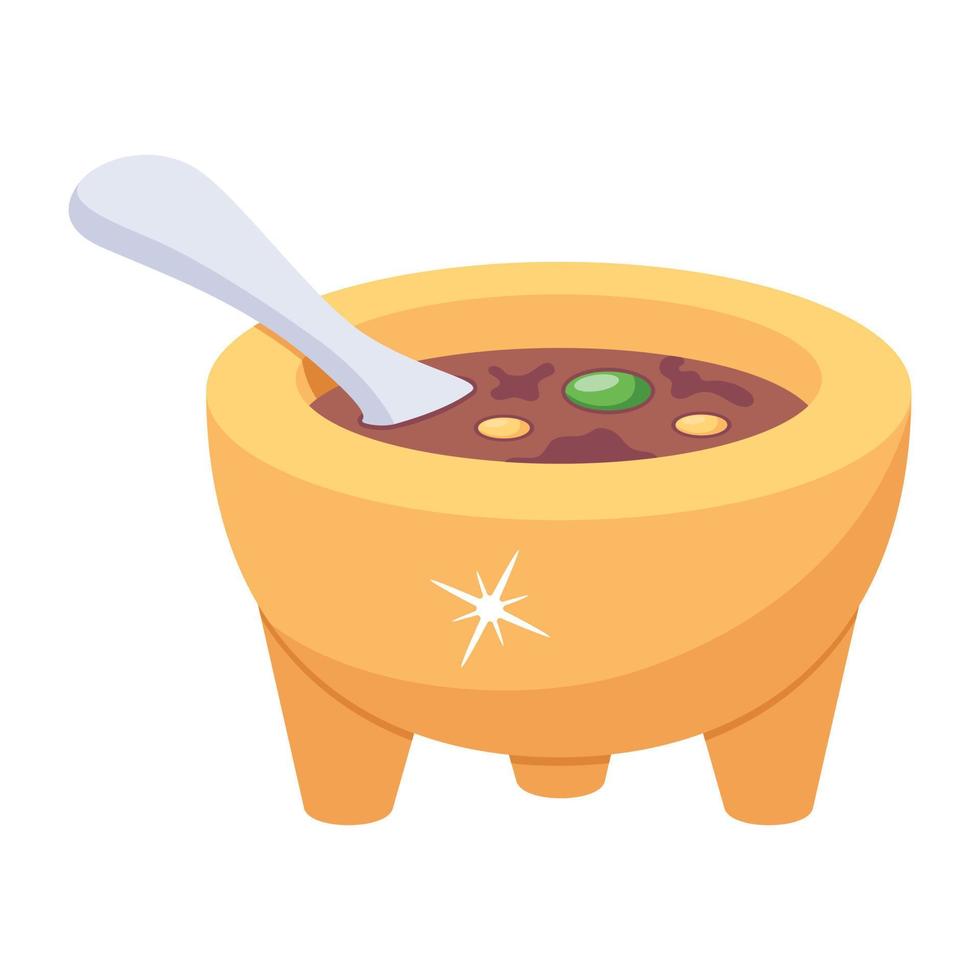 tazón de sopa de moda vector