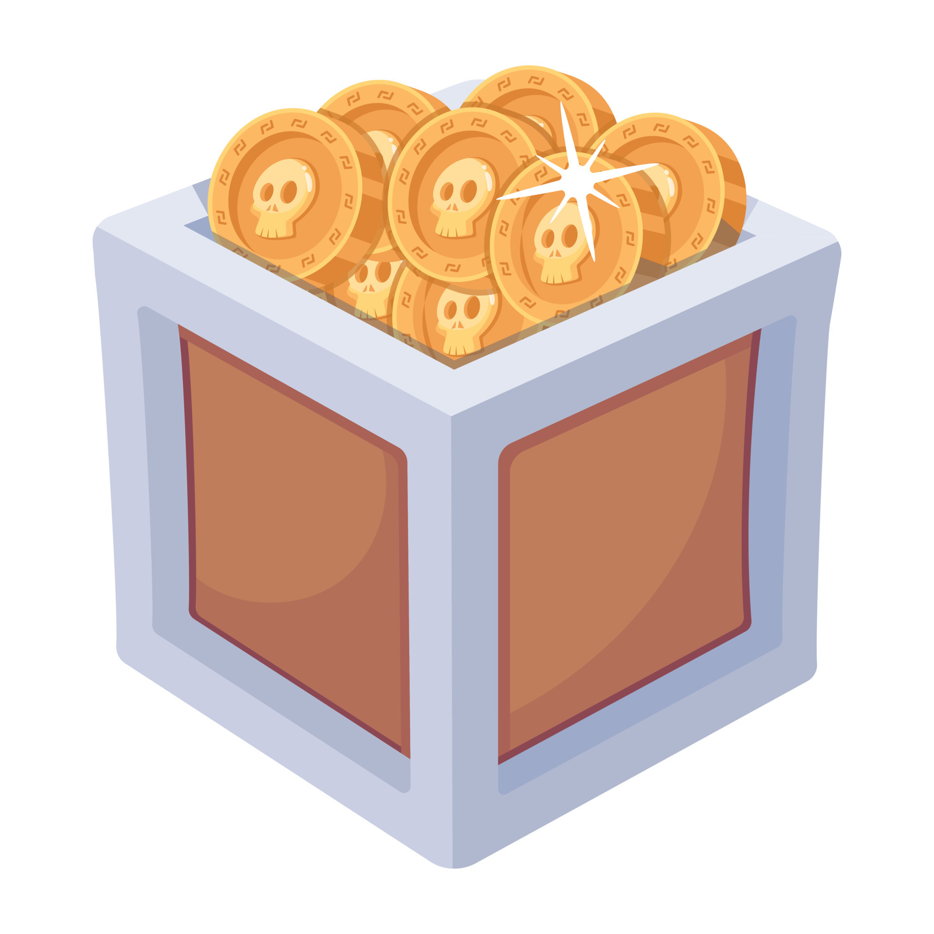 Trendy Coins Box 16999813 Vector Art at Vecteezy