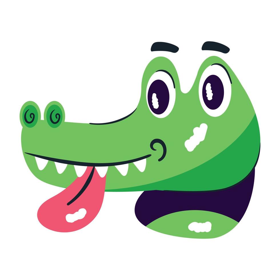 Trendy Crocodile Face vector