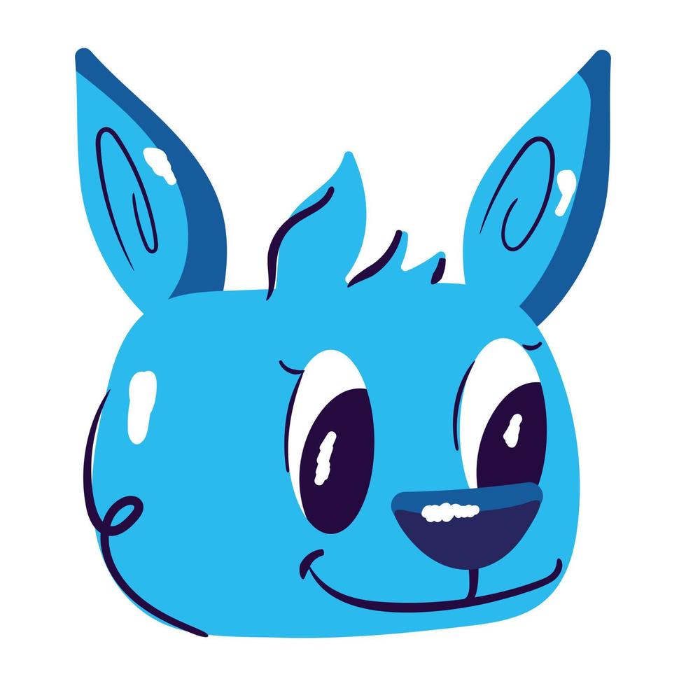 Trendy Bunny Face vector