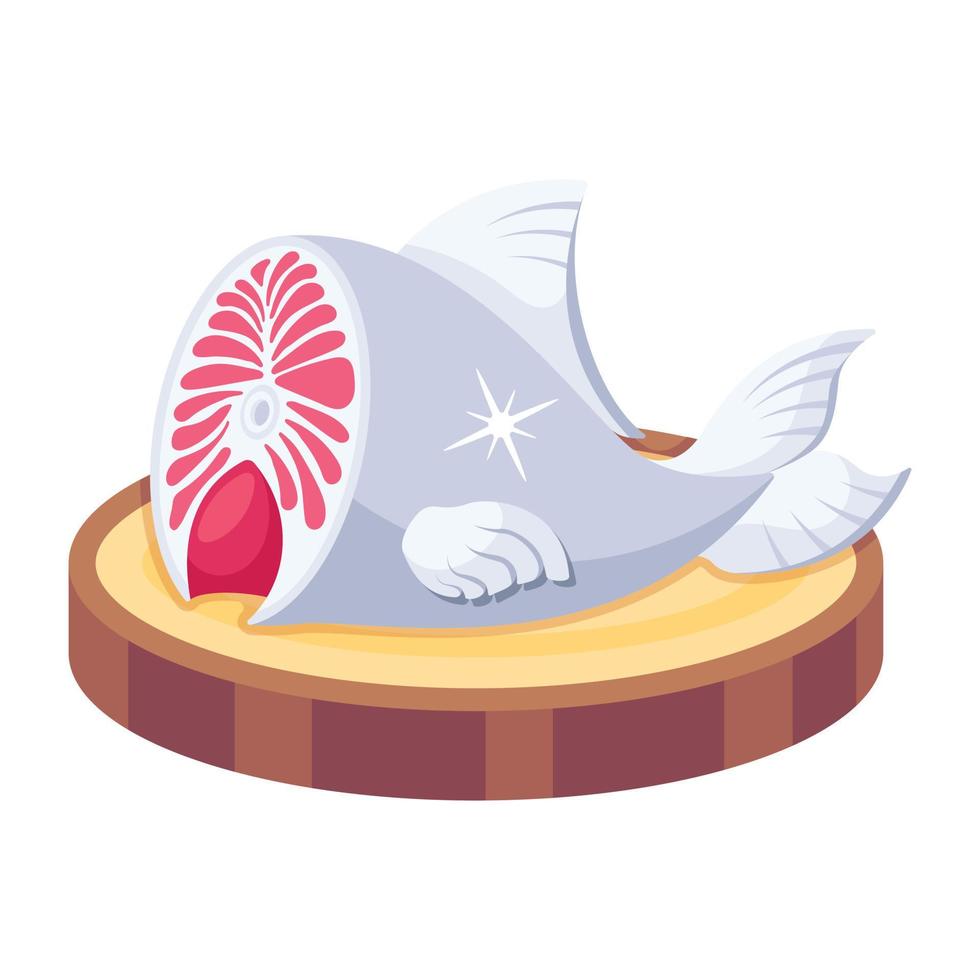 Trendy Fish Tail vector