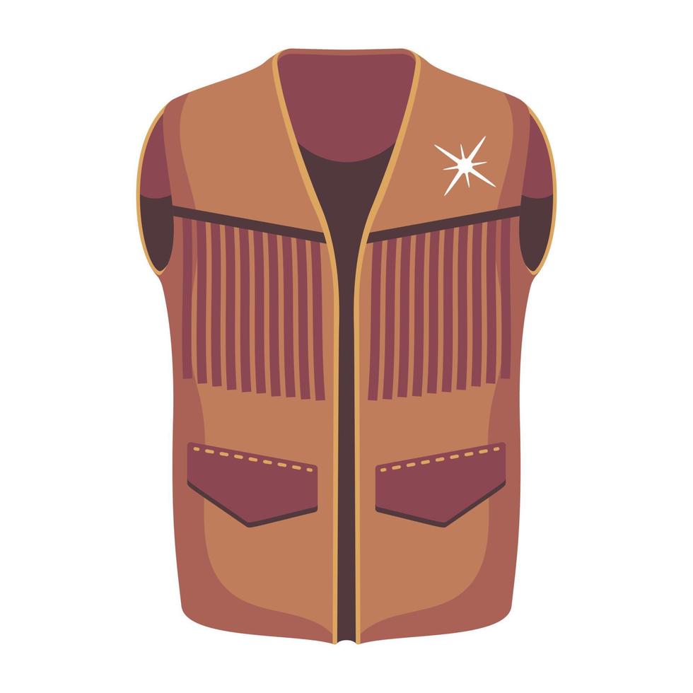 Trendy Cowboy Vest vector