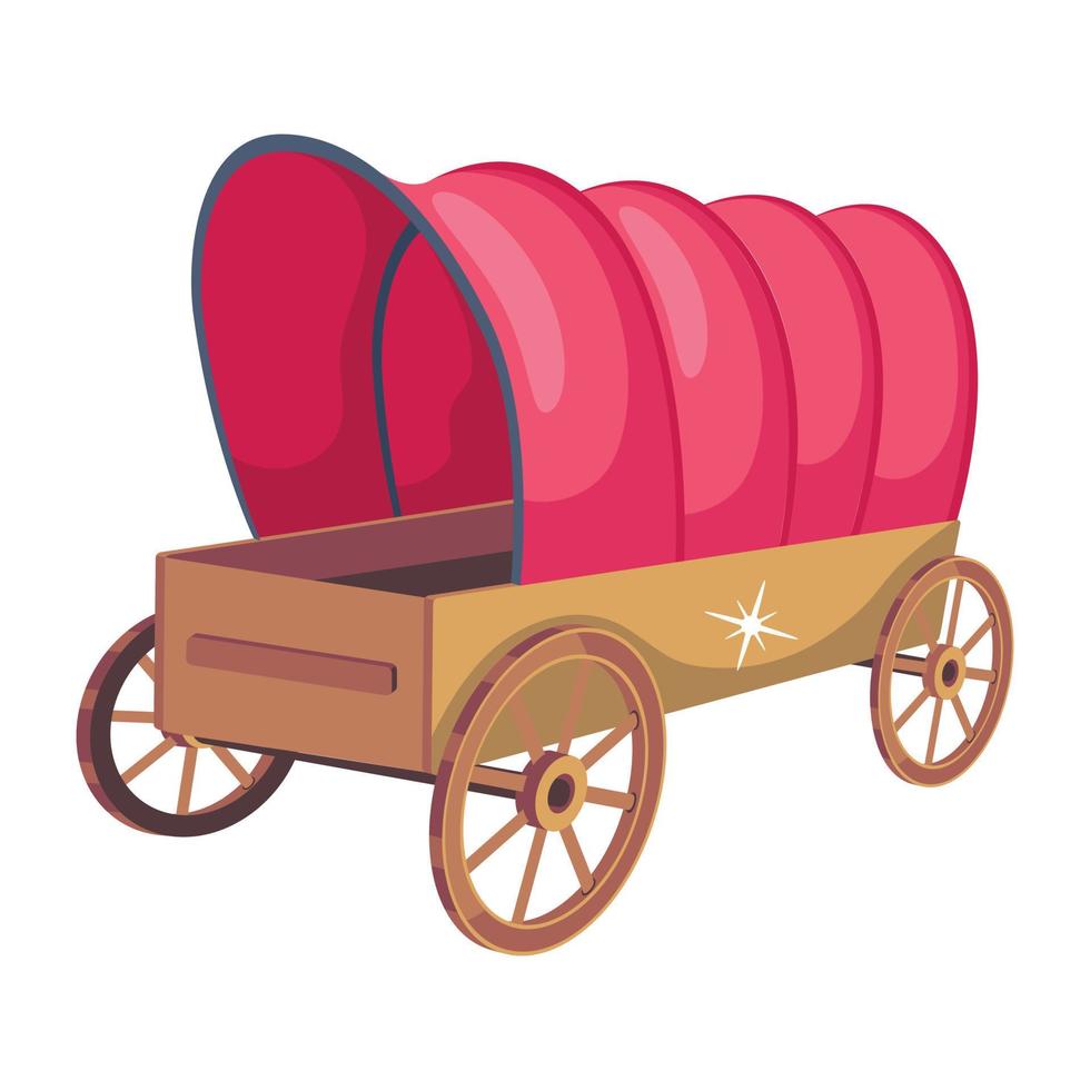Trendy Horse Carriage vector