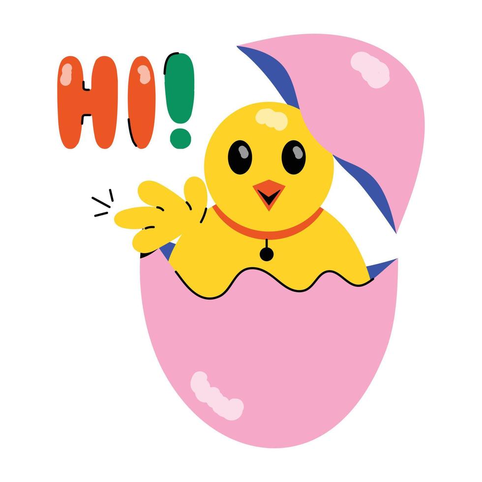 Trendy Egg Hatching vector