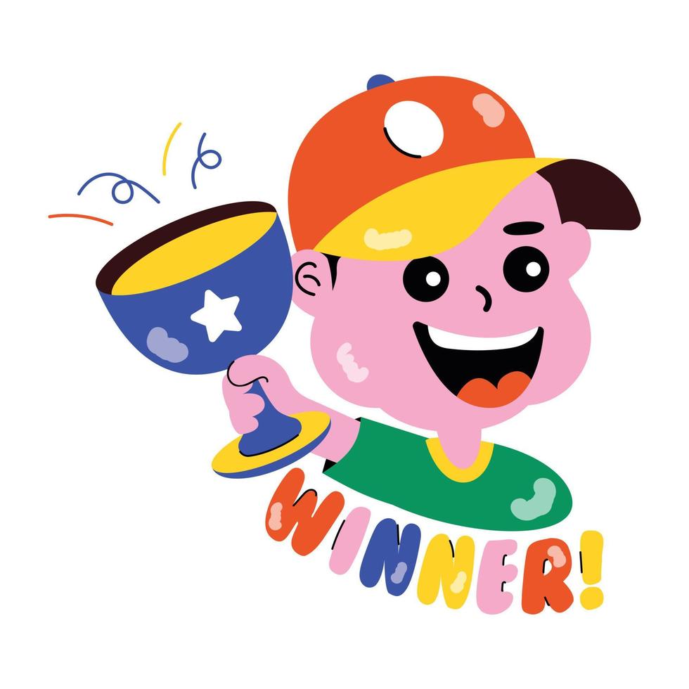 Trendy Winner Concepts vector