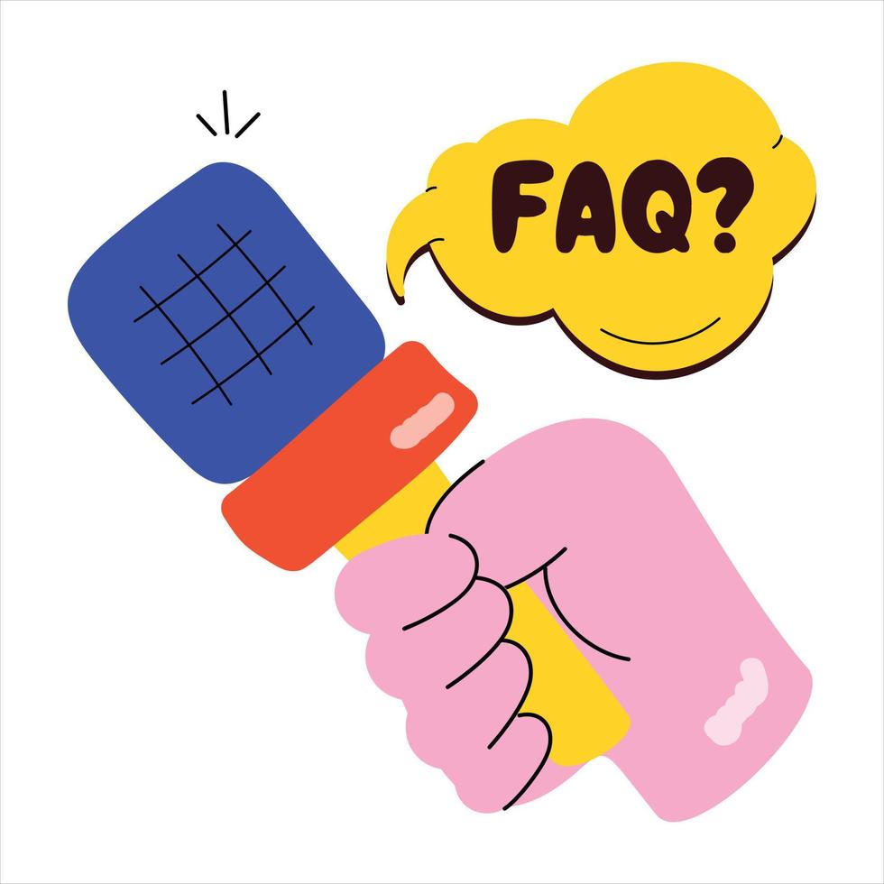 Trendy Faq Concepts vector