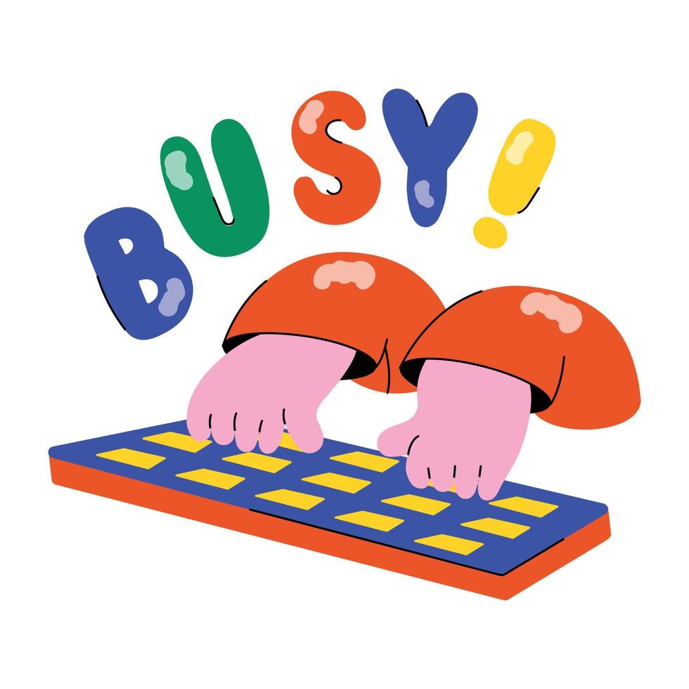 Trendy Busy Concepts vector
