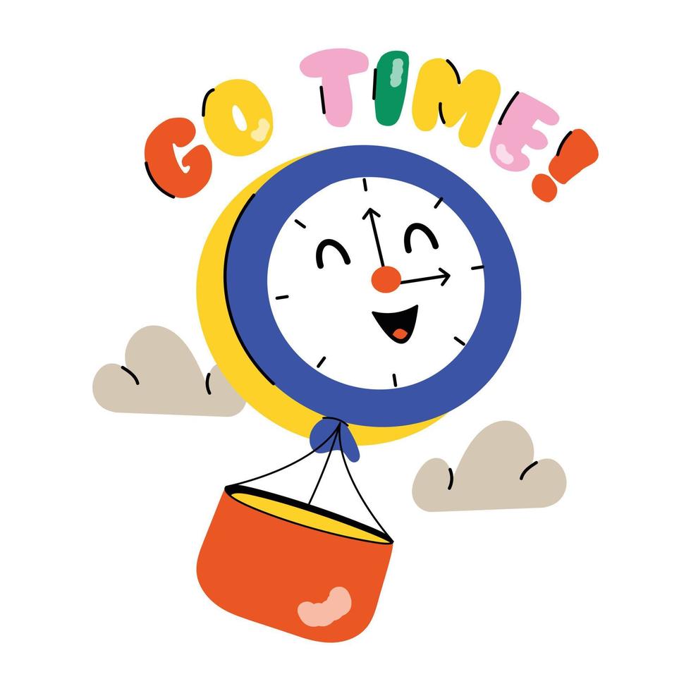 Trendy Go Time vector