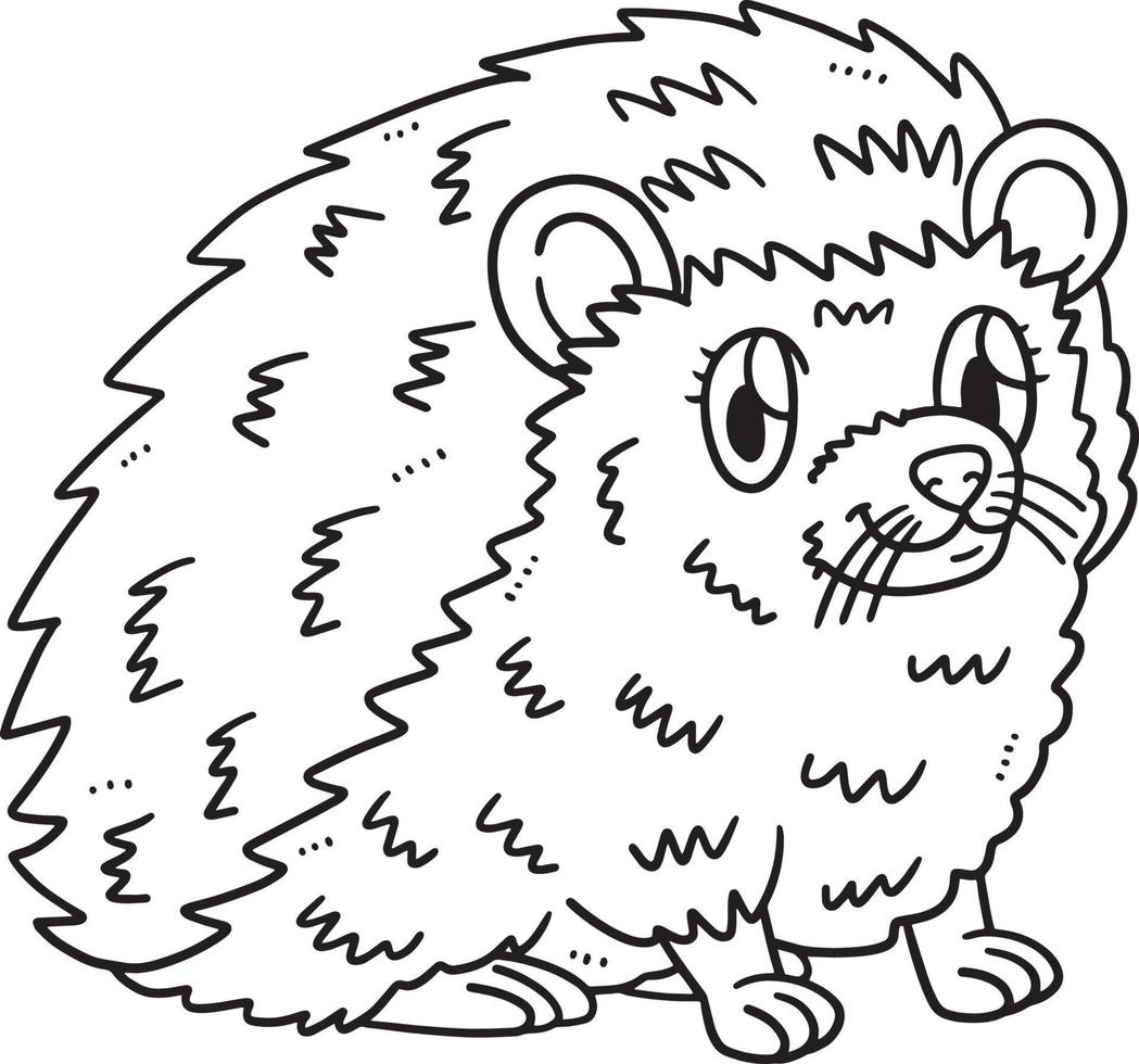 Mother Hedgehog Isolated Coloring Page for Kids vector