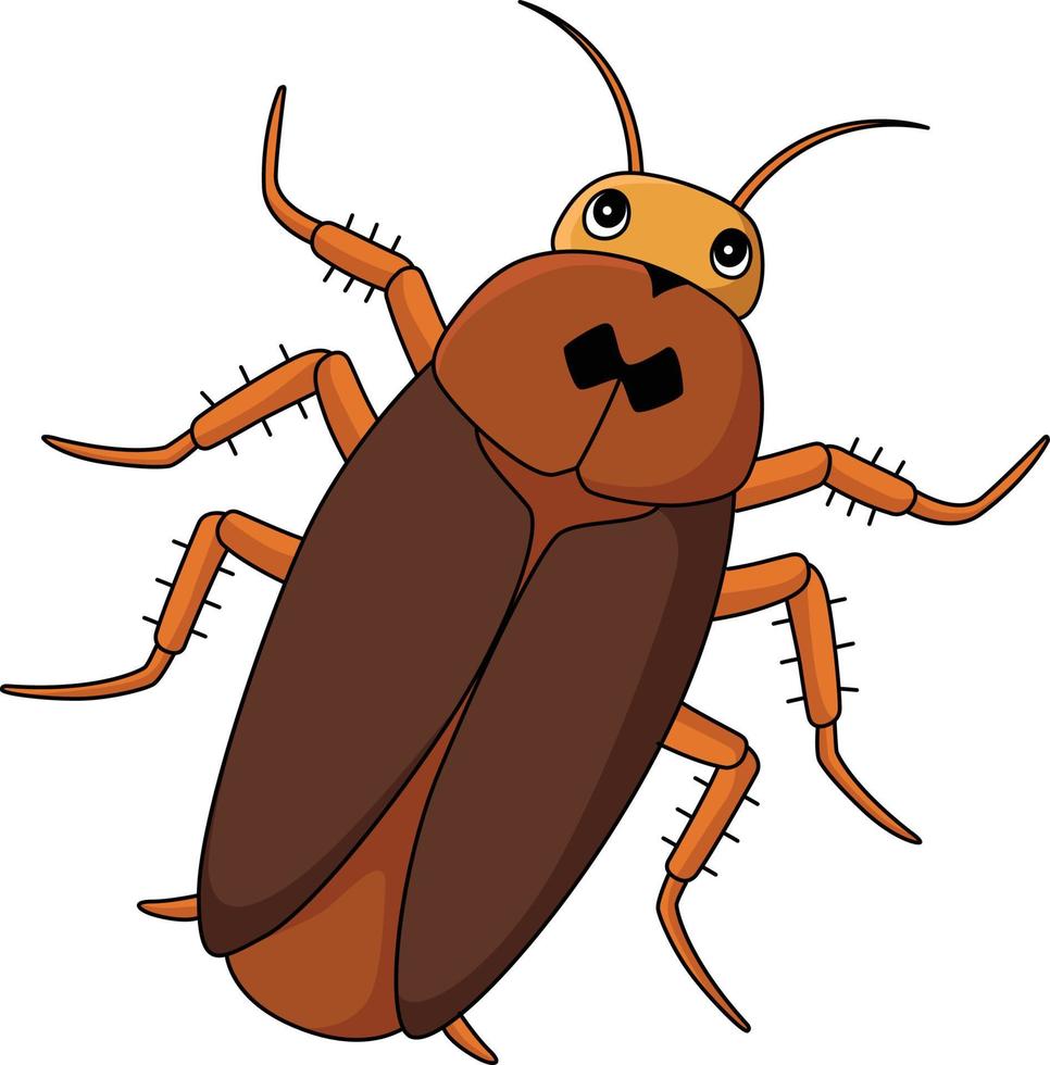 cucaracha animal dibujos animados color clipart vector