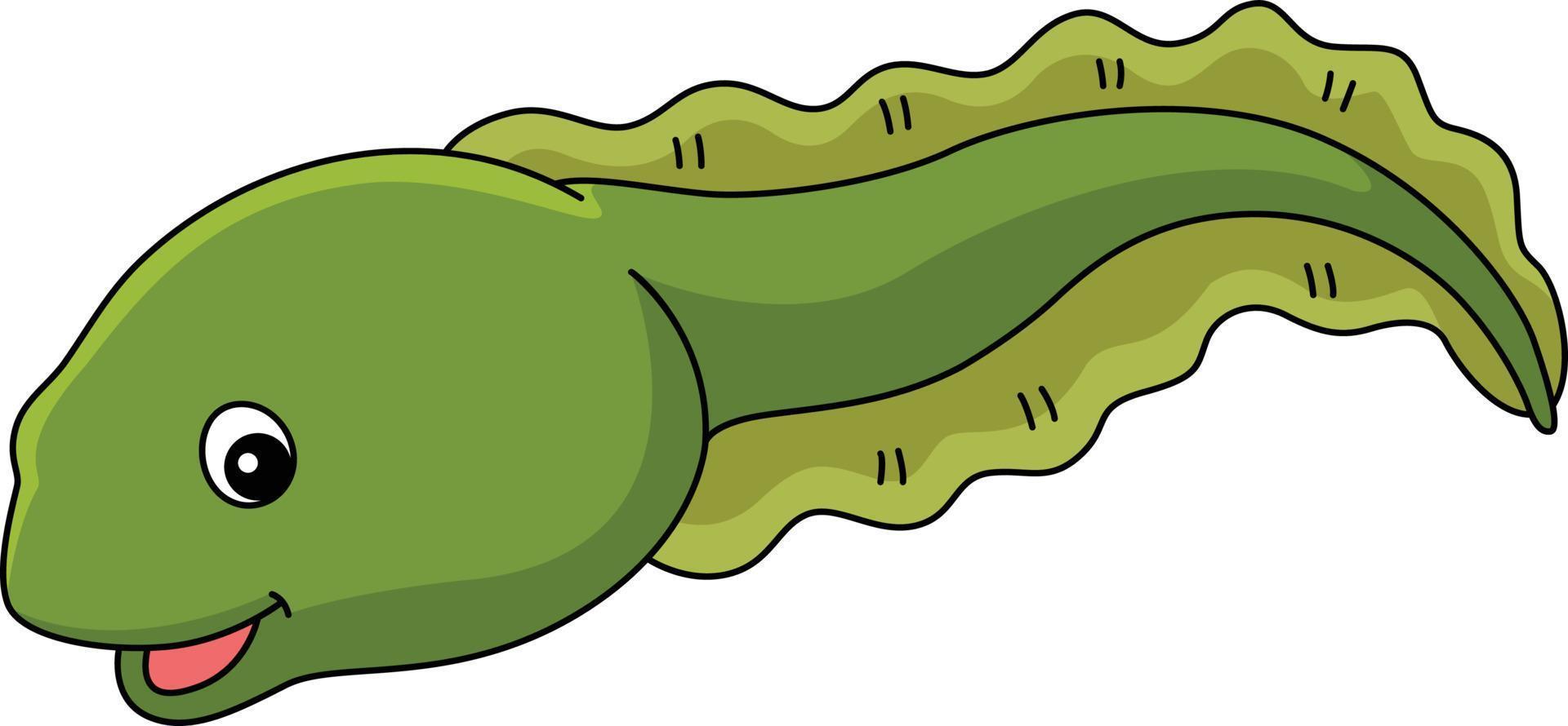 Tadpole Animal Cartoon Colored Clipart vector