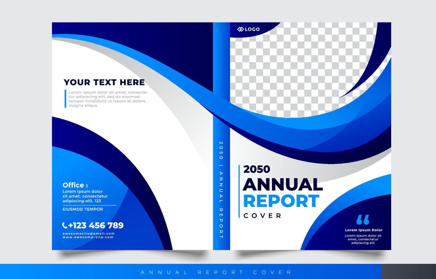 Annual Report Cover Book vector