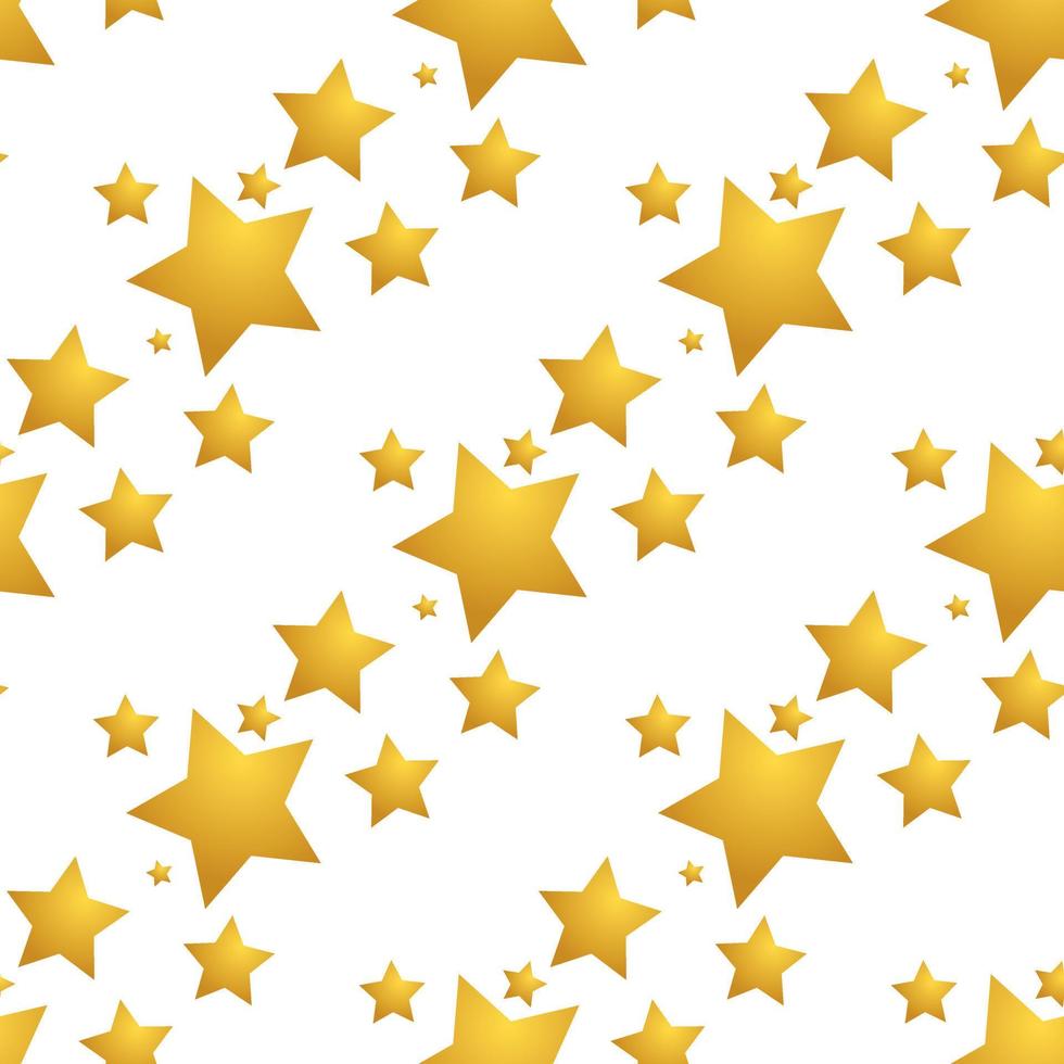 sin fisuras con rayas diagonales de estrellas doradas sobre un fondo blanco. para papel de envolver. ilustración vectorial vector