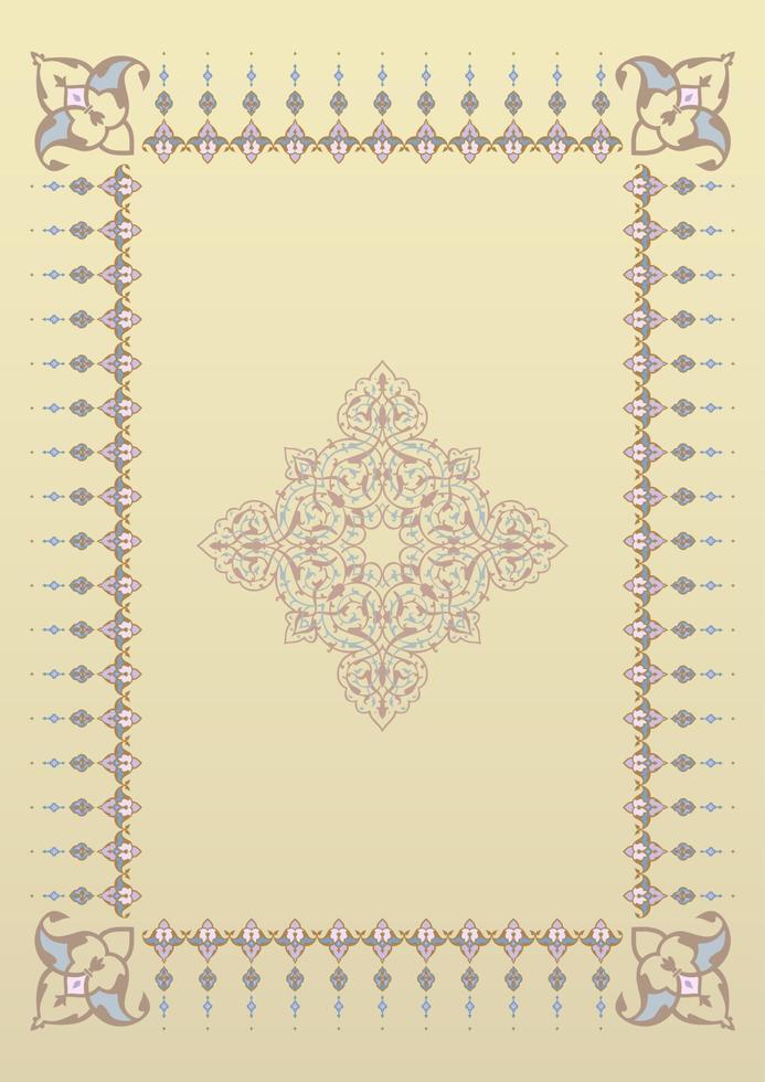 traditional ornament for the design of the book sheet vector