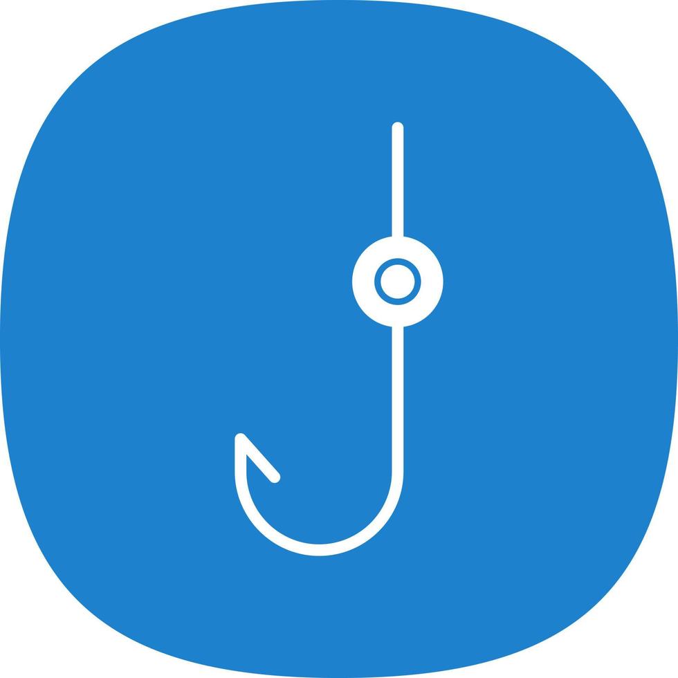 Fishing Hook Vector Icon Design