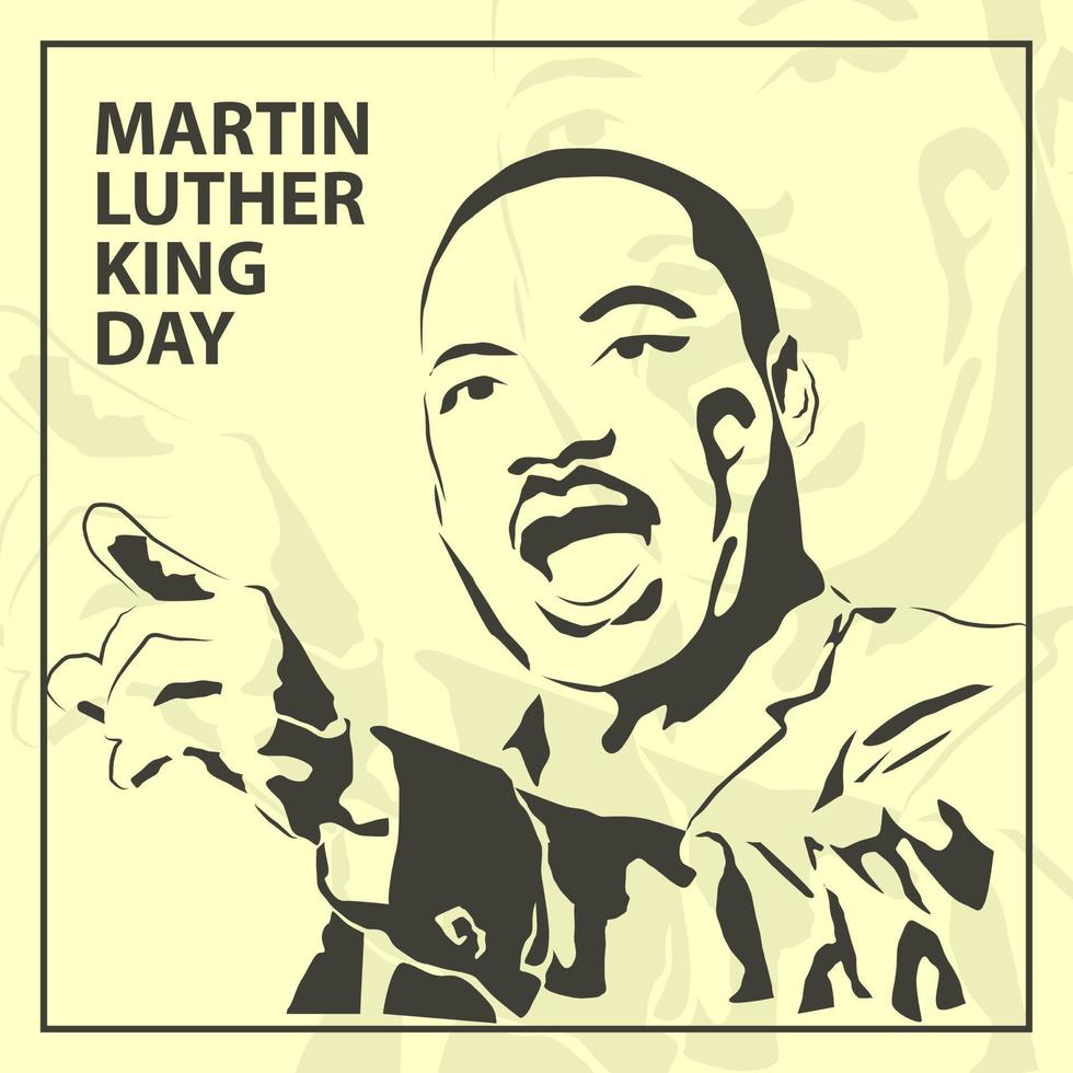 Martin Luther King Day Vector Illustration line art abstract