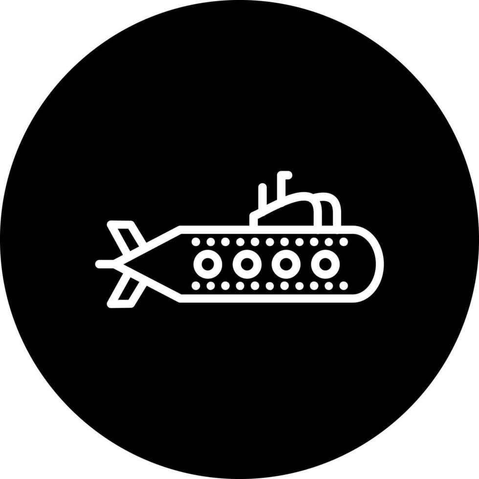 icono de vector submarino