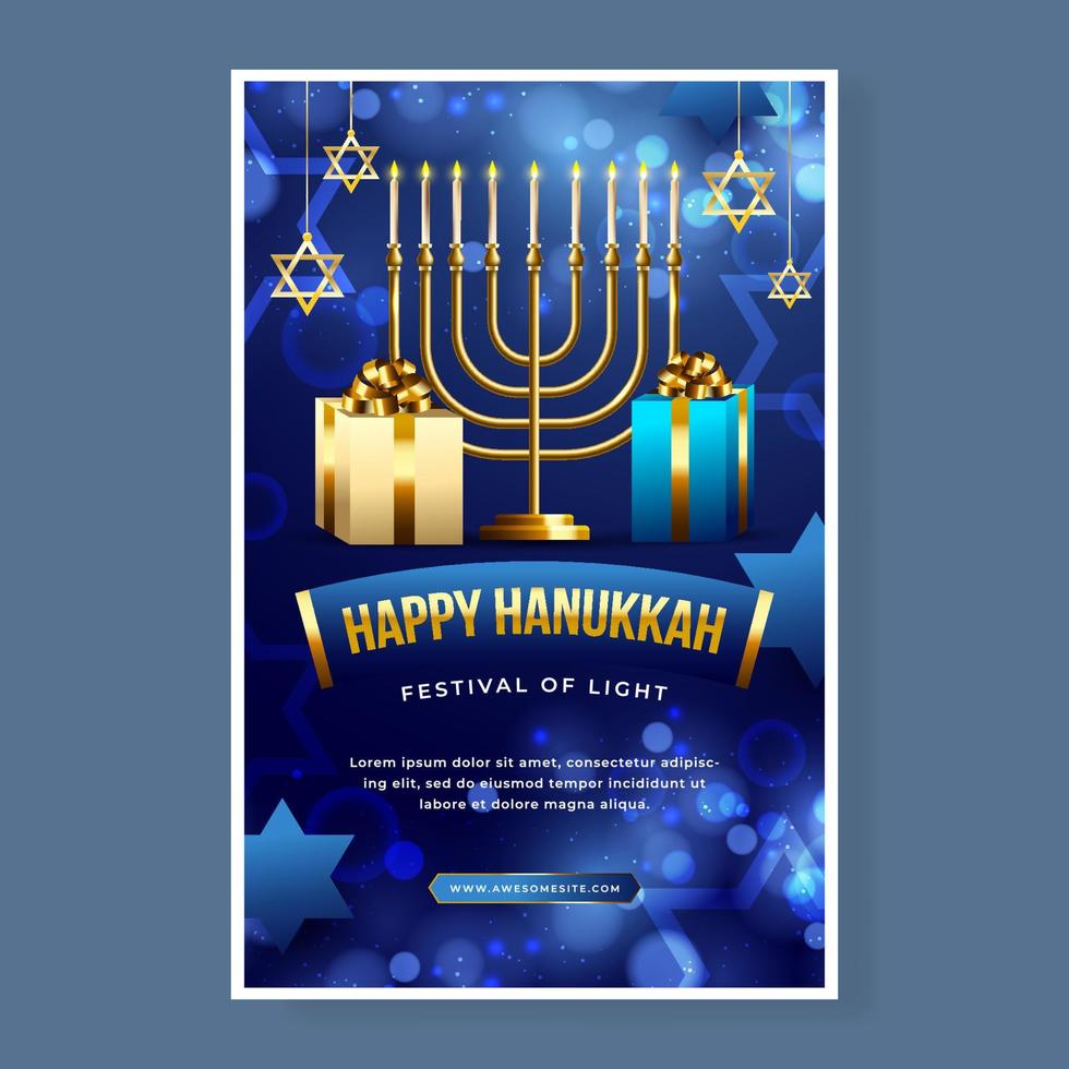 Happy Hanukkah Poster vector