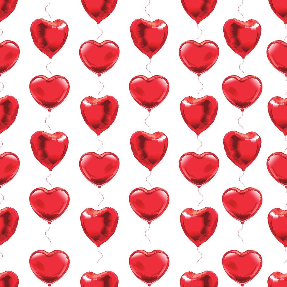 heart shaped balloons. background pattern seamless. Vector illustration. San Valentin. Happy Valentines day.