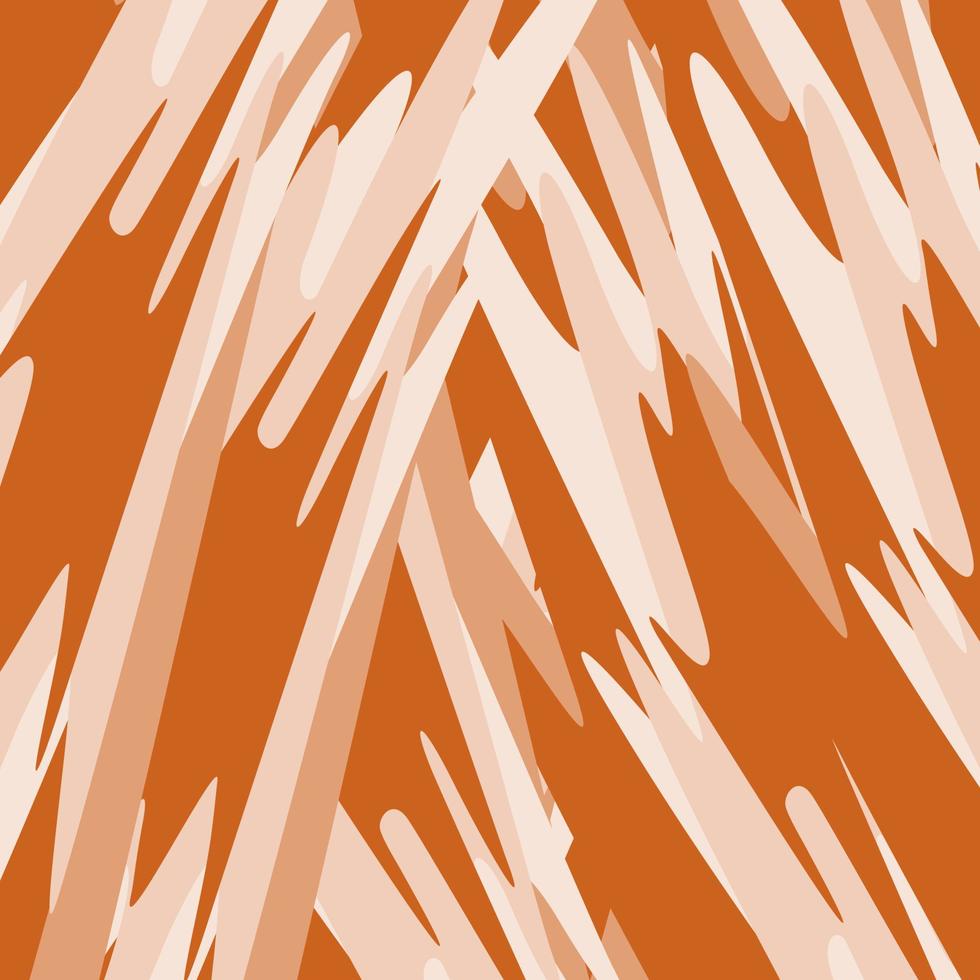 Monochrome Abstract background texture from brush strokes in trendy bright orange hues. vector