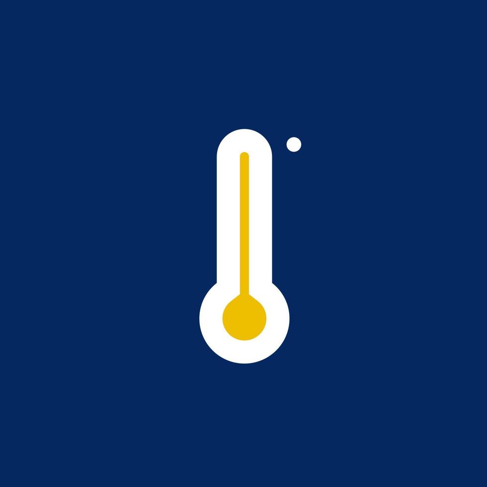 hot temperature glyph icon, thermometer icon with high temperature vector