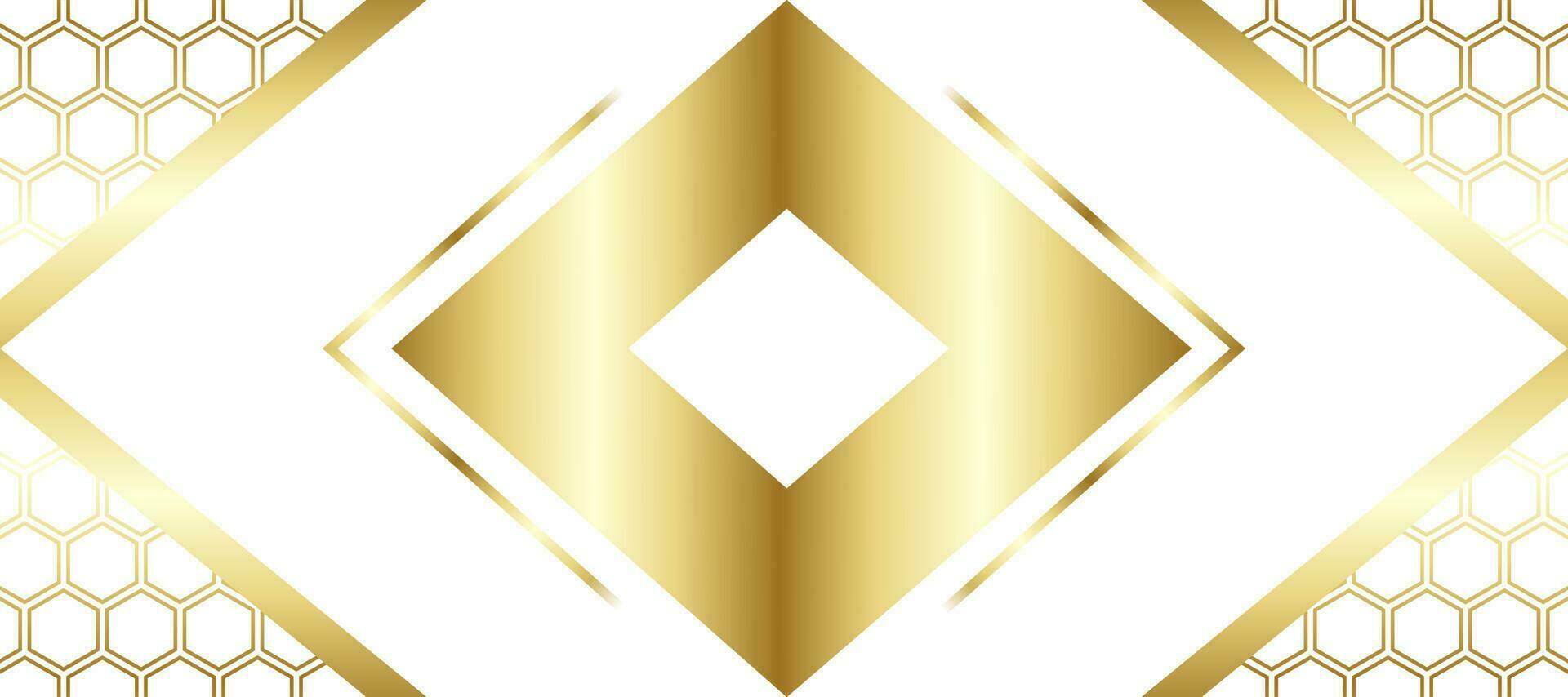 golden hexagon white background Design Wallpaper Vector