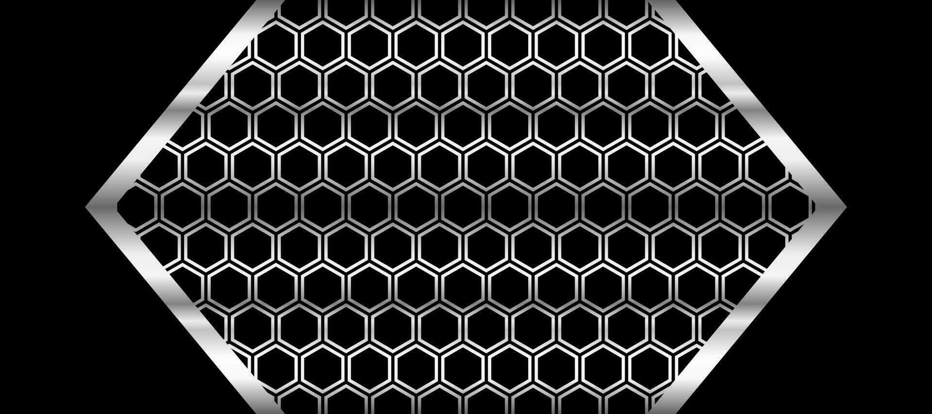 chrome metal hexagon background Design Wallpaper Vector