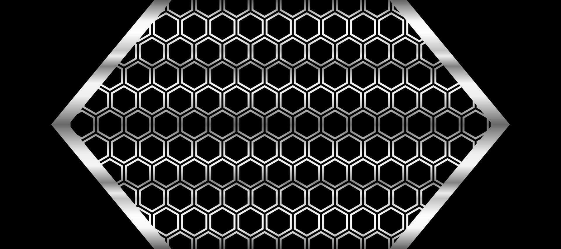 cromo metal hexágono fondo diseño papel tapiz vector