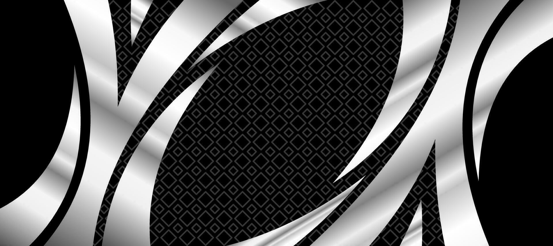 chrome silver swirl square background Design Wallpaper Vector