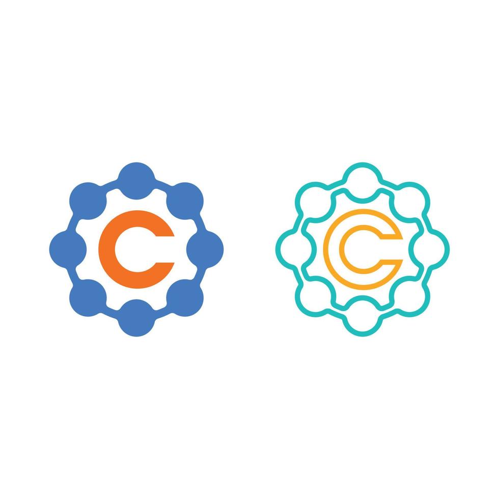 vitamin c logo vector design vector icon health nutrition