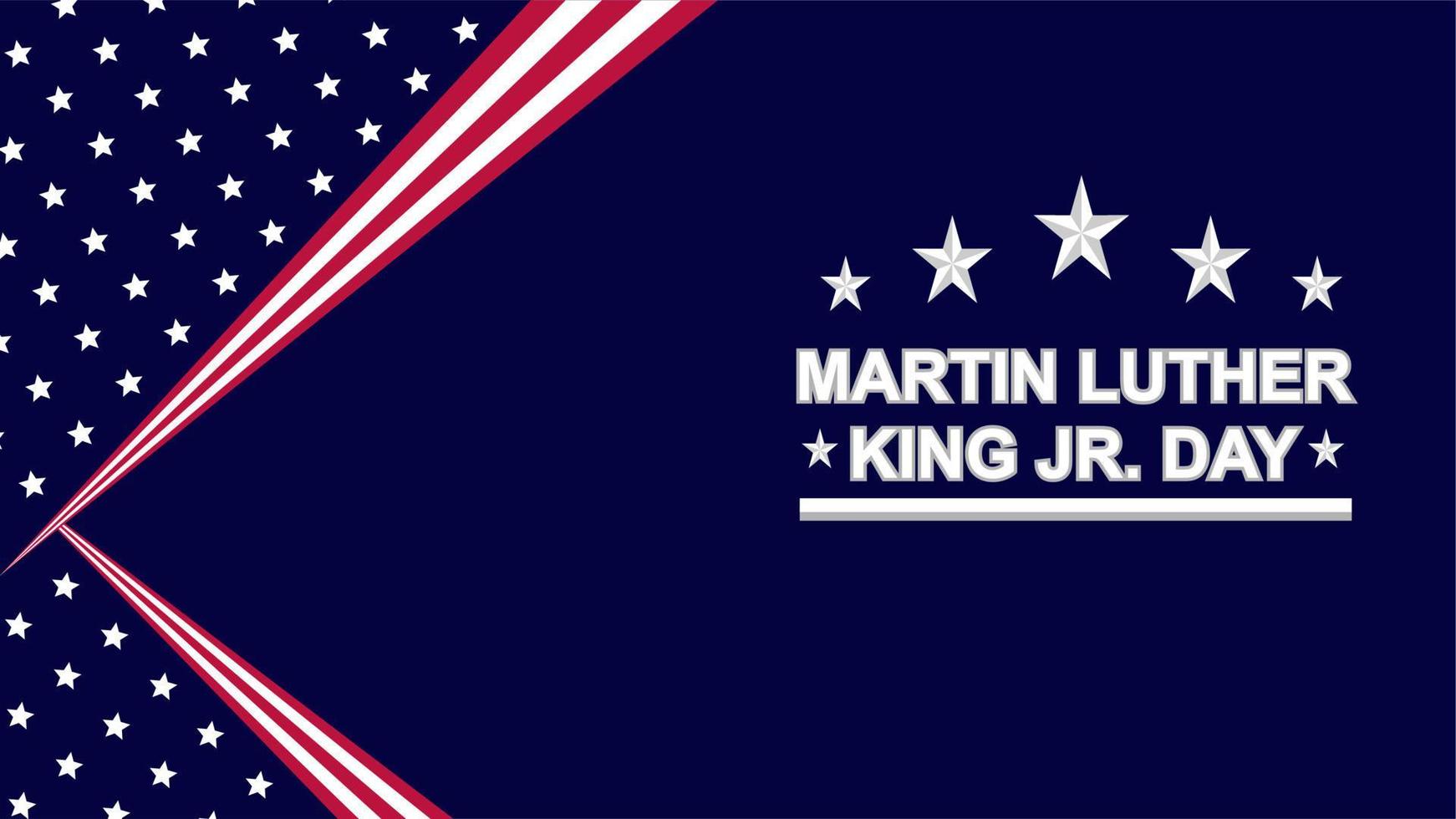 MARTIN LUTHER KING JR DAY ON THE THEME OF USA FLAG BACKGROUND VECTOR