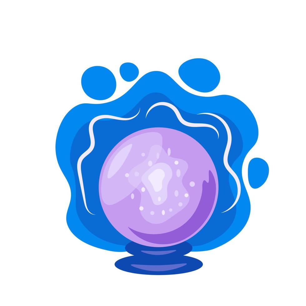 Magical crystal ball vector illustration