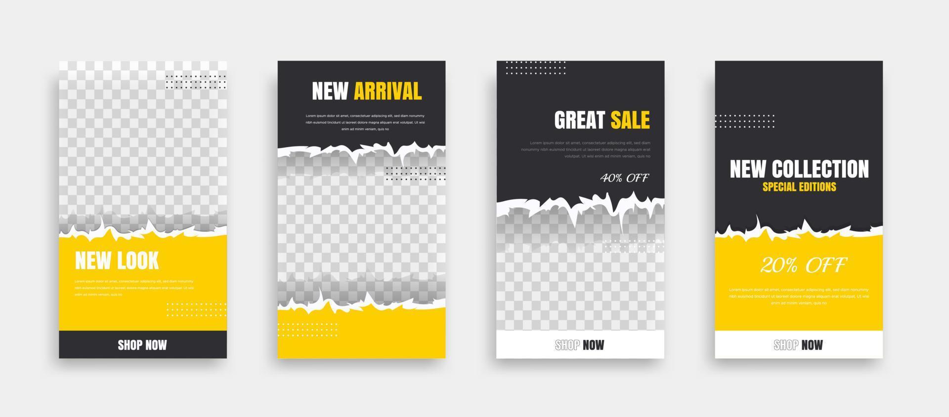 Set of Editable minimal square banner template. social media post and story design for promotion your product. creative, minimal and modern. vector