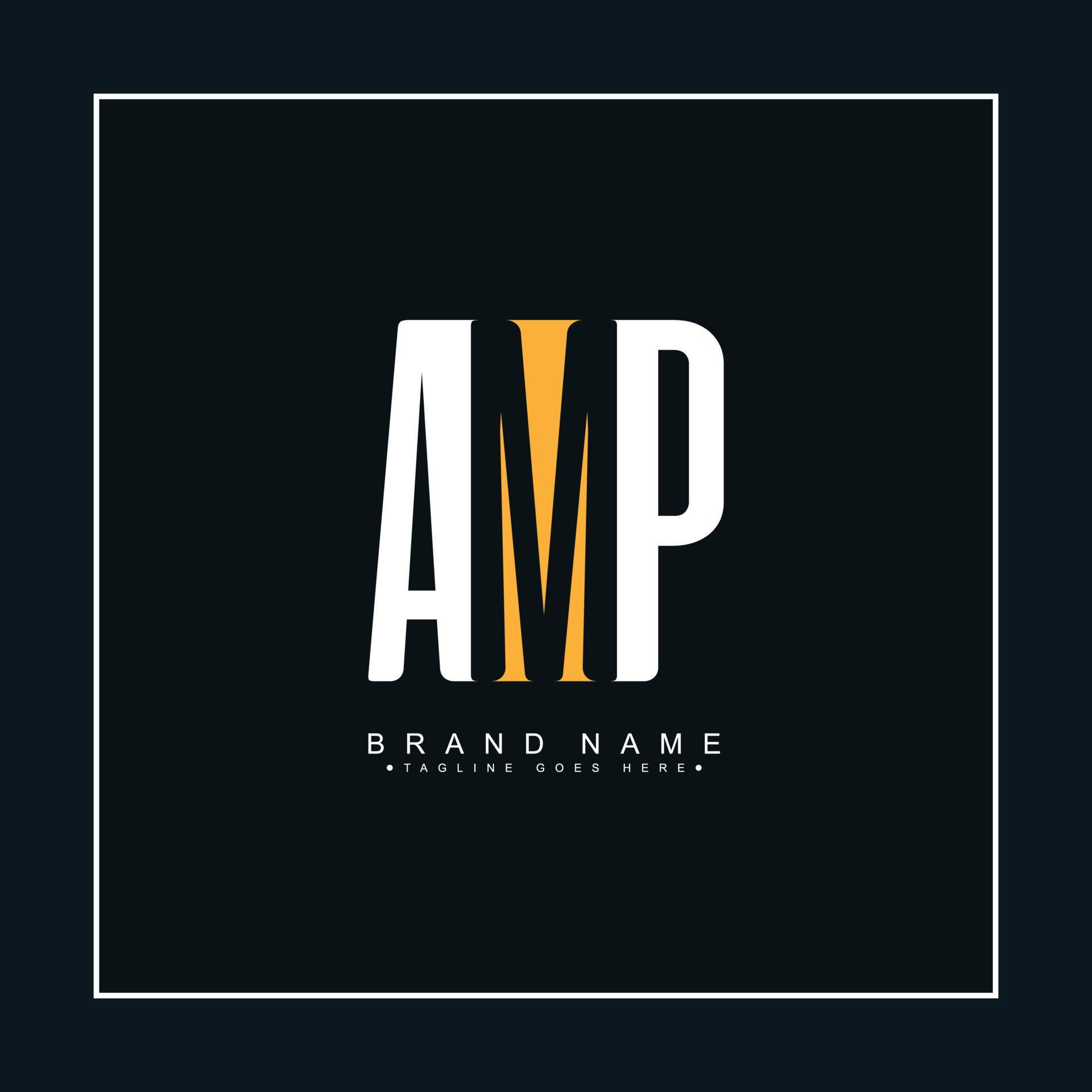 Initial Letter AMP Logo Minimal Business Logo for Alphabet A, M and P